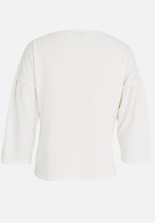Name It - Girls Loose Crop Tee White