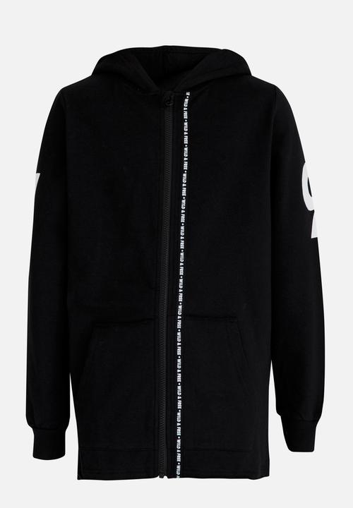 Name It - Boys Printed Hoodie Black