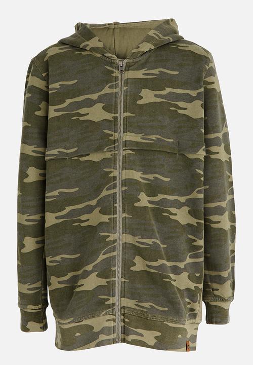 Name It - Boys Hoodie Sweatshirt Khaki Green