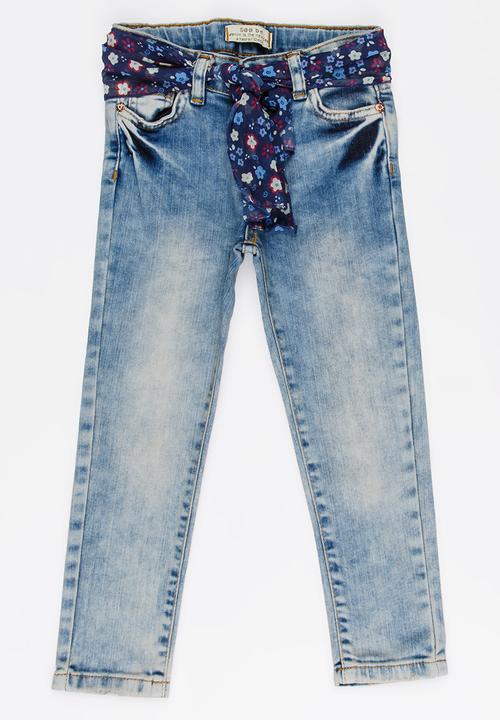 Soobe - Girls Straight Leg Jean Mid Blue