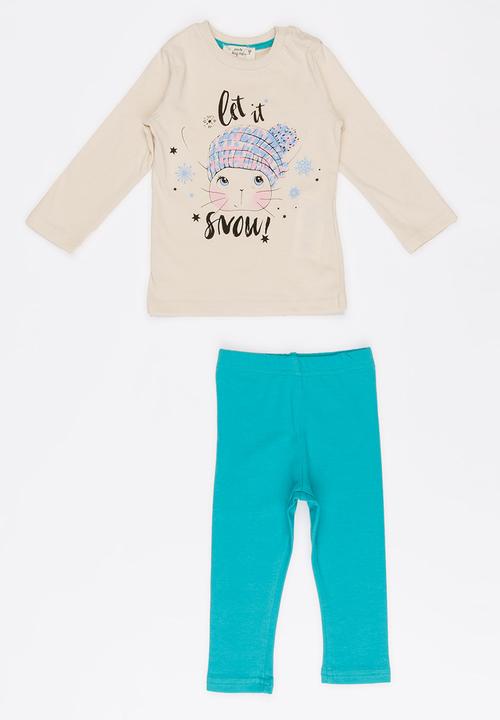 Soobe - Girls Printed Pajamas Set Multi-colour