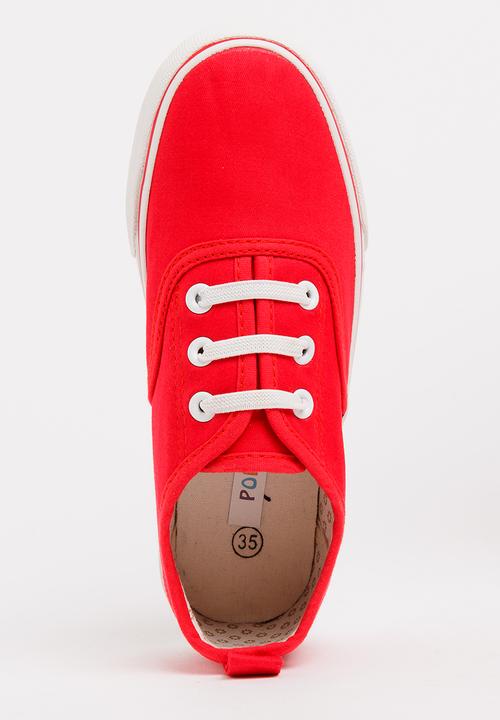 Pop Candy - Girls Canvas Sneaker Red