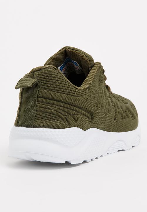 Pop Candy - Lace Up Sneaker Khaki Green