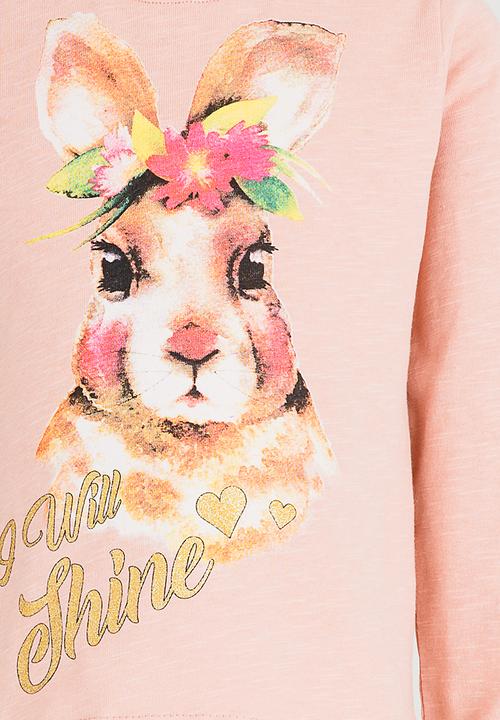 Soobe - Girls Printed Tee Peach