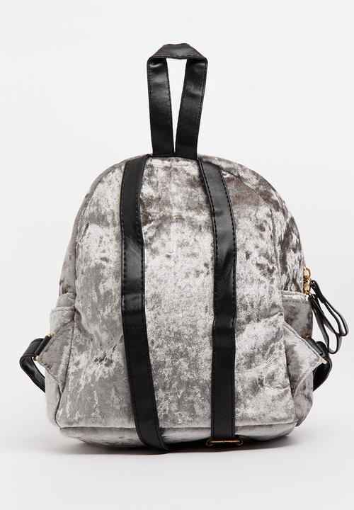 Pop Candy - Pom Pom Detailed Backpack Silver