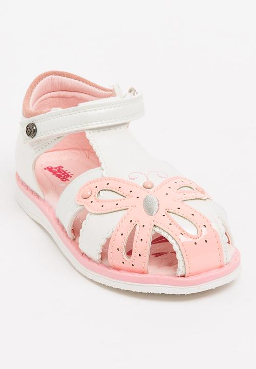 Bubblegummers - Flower Detail Sandals White
