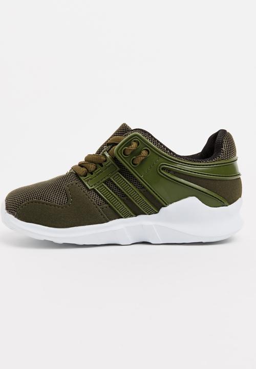 Pop Candy - Lace Up Sneaker Khaki Green