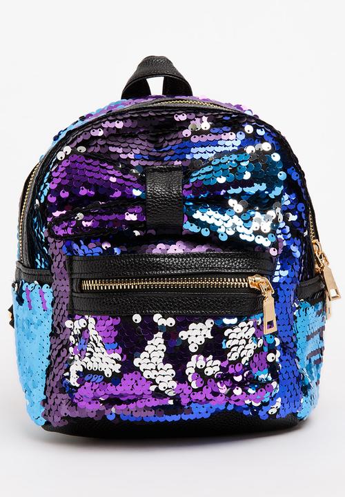 Pop Candy - Girls Sequin Backpack Blue