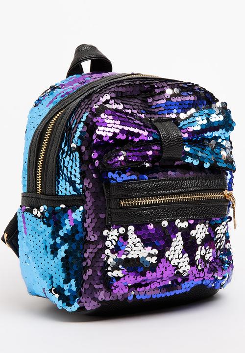 Pop Candy - Girls Sequin Backpack Blue