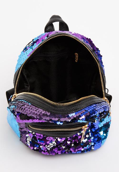 Pop Candy - Girls Sequin Backpack Blue