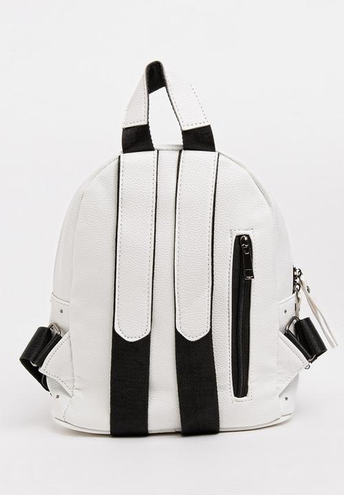 Pop Candy - Backpack with Badge Detail White
