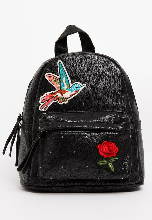 Pop Candy - Backpack with Badge Detail Black