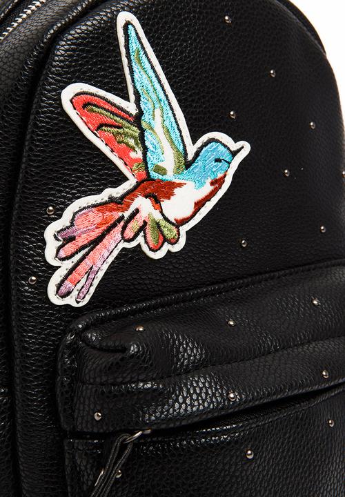 Pop Candy - Backpack with Badge Detail Black