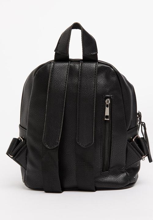 Pop Candy - Backpack with Badge Detail Black