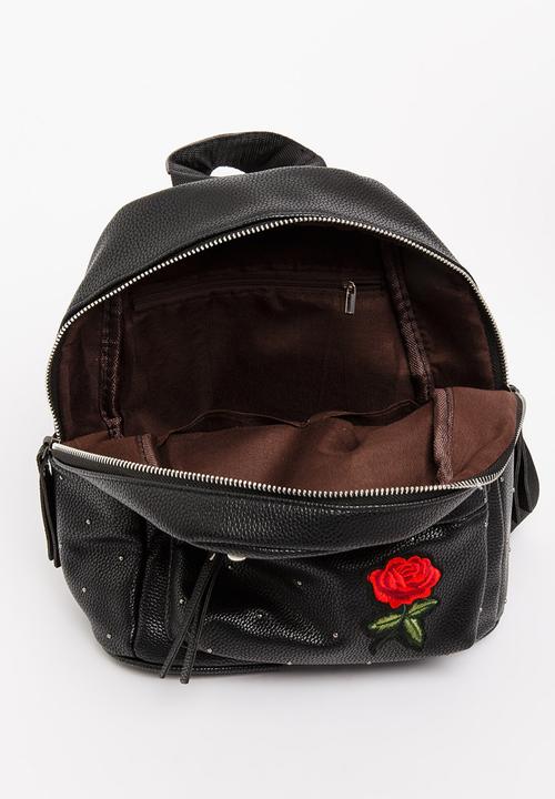 Pop Candy - Backpack with Badge Detail Black
