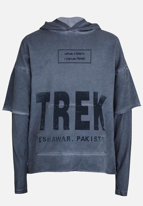Name It - Boys Printed Hoodie Mid Blue
