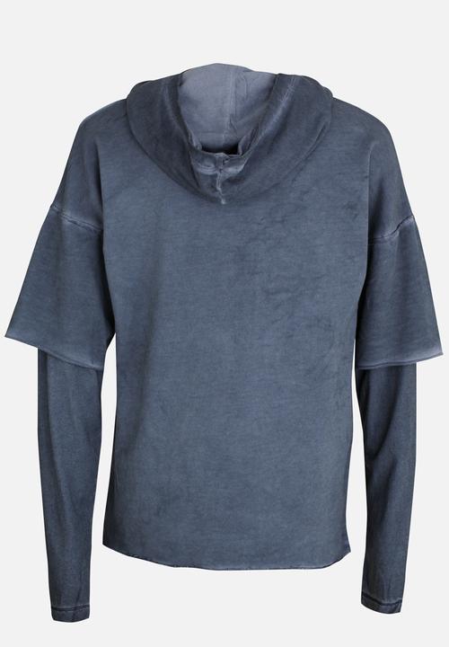 Name It - Boys Printed Hoodie Mid Blue