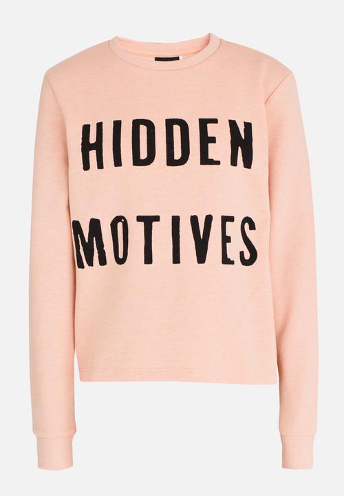 Name It - Printed Sweat Top Pale Pink