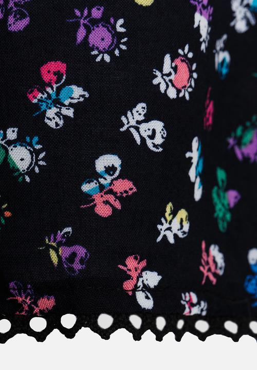 Rebel Republic - Playsuit with Shirring Detail Multi-colour