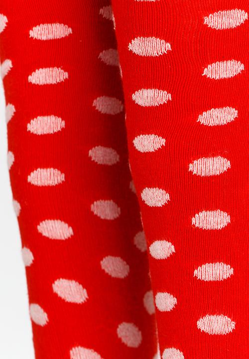 Soobe - Girls Polka Dot Socks Red