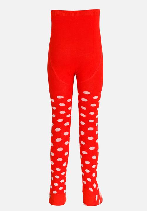 Soobe - Girls Polka Dot Socks Red
