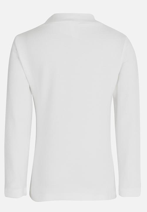 Pop Candy - Boys polo neck top - white