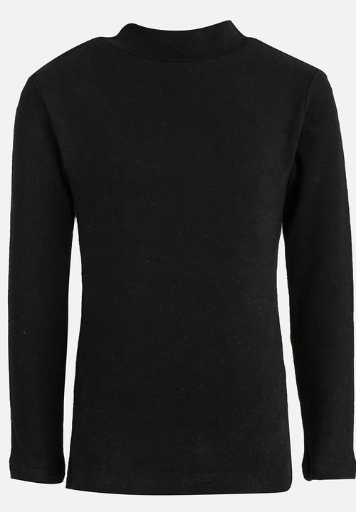 Pop Candy - Boys polo neck top - black