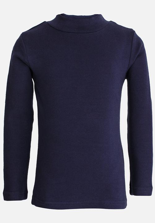 Pop Candy - Boys polo neck top - navy 