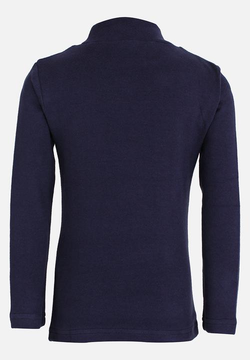 Pop Candy - Boys polo neck top - navy 