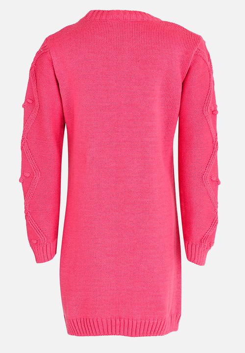 Soobe - Girls Knitted Dress Mid Pink