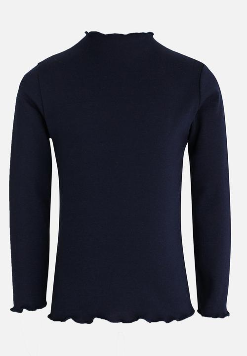 Pop Candy - Long Sleeve Polo Neck Navy