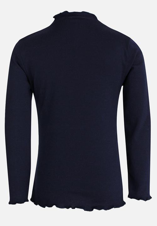 Pop Candy - Long Sleeve Polo Neck Navy