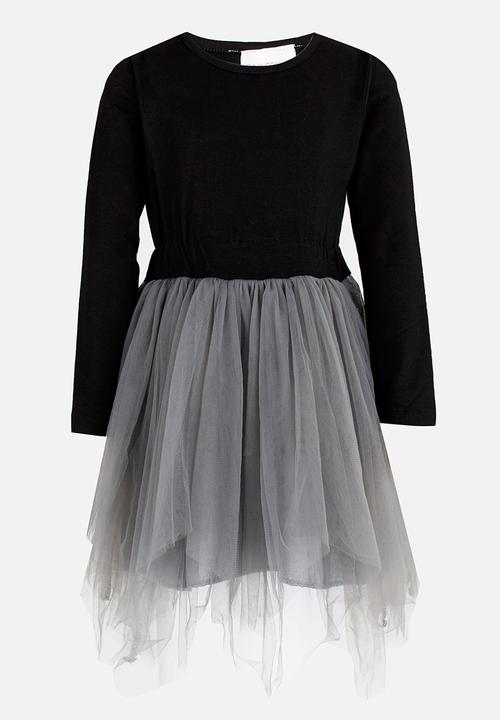 Pop Candy - Girls Long Sleeve Dress Grey