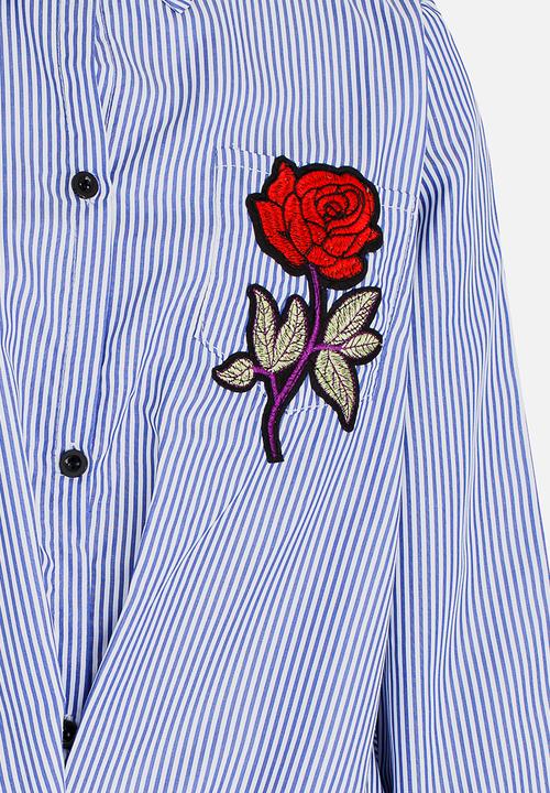 Pop Candy - Girls  Printed Blouse Blue