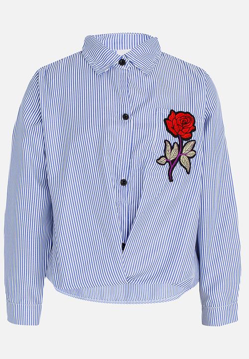 Pop Candy - Girls  Printed Blouse Blue