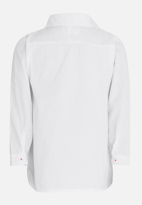 Pop Candy - Button Through Shirt White