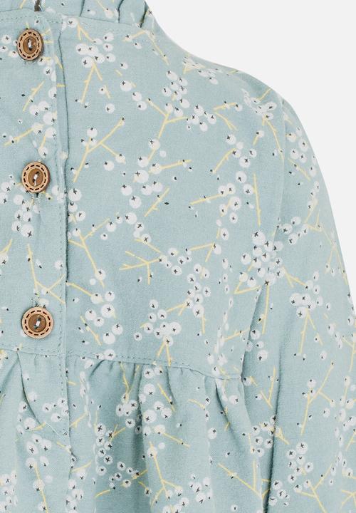 Pop Candy - Printed Long Sleeve Dress Mint