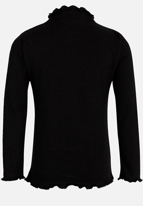 Pop Candy - Long Sleeve Polo Neck Black