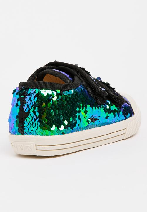 Pop Candy - Girls Sequin Sneaker Green
