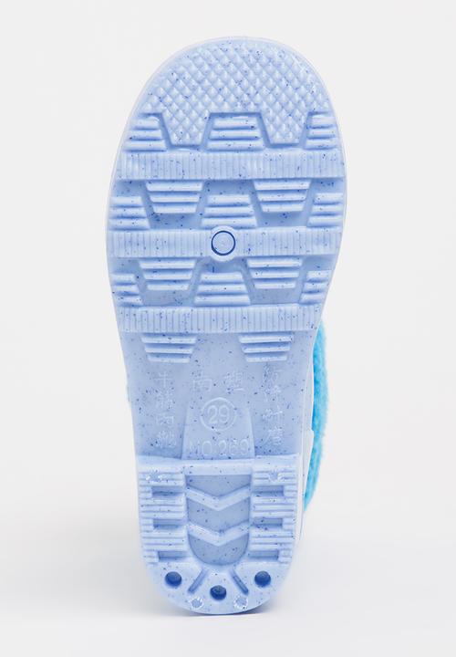 Pop Candy - Rain boot with fluffy trim - blue