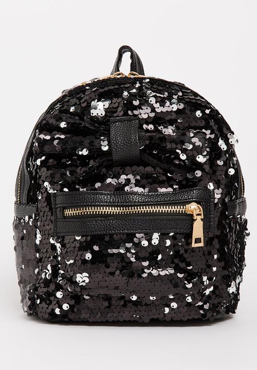 Pop Candy - Girls Sequin Backpack Black