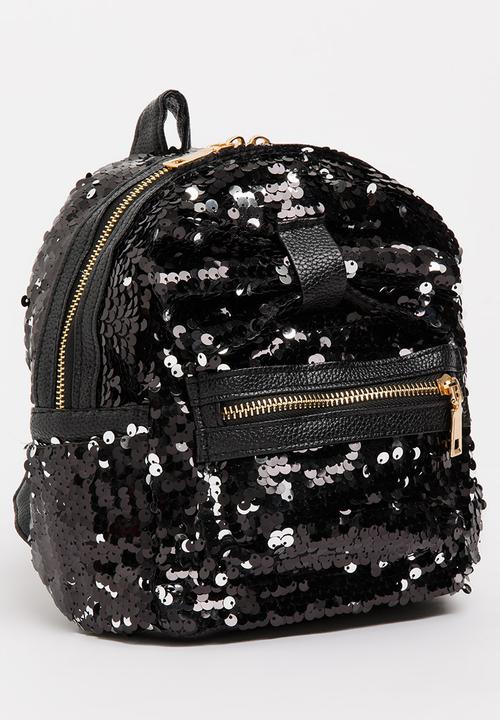 Pop Candy - Girls Sequin Backpack Black