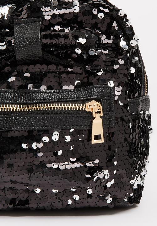 Pop Candy - Girls Sequin Backpack Black