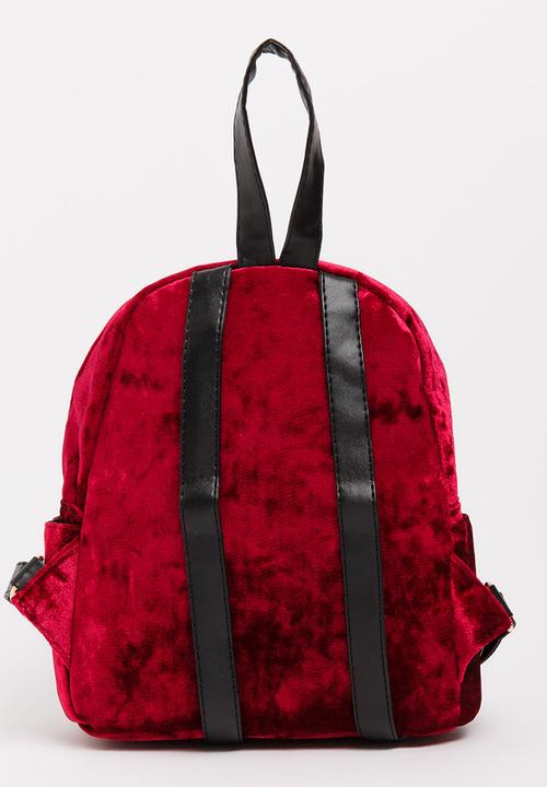 Pop Candy - Pom Pom Detailed Backpack Burgundy