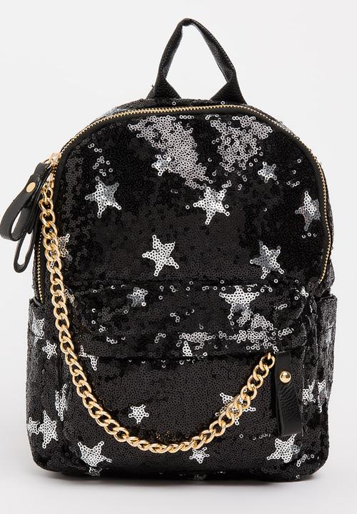 Pop Candy - Sequin Star Backpack Black