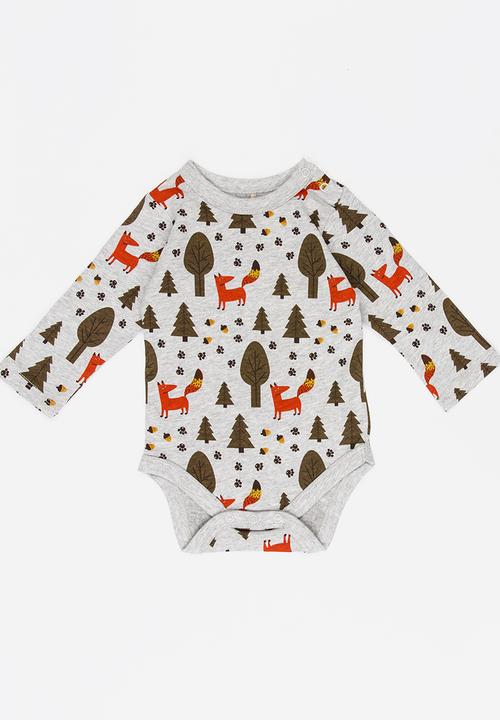 Soobe - Boys Printed Bodysuit Grey