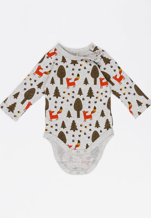 Soobe - Boys Printed Bodysuit Grey
