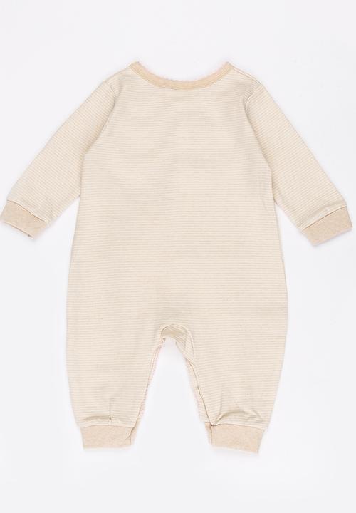 Pop Candy - Elephant printed sleepsuit - beige