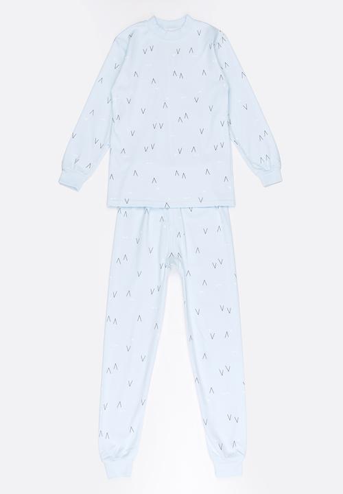 Pop Candy - Boys  Printed Sleep Set Pale Blue