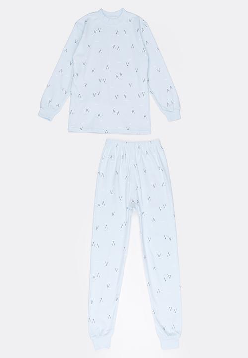 Pop Candy - Boys  Printed Sleep Set Pale Blue